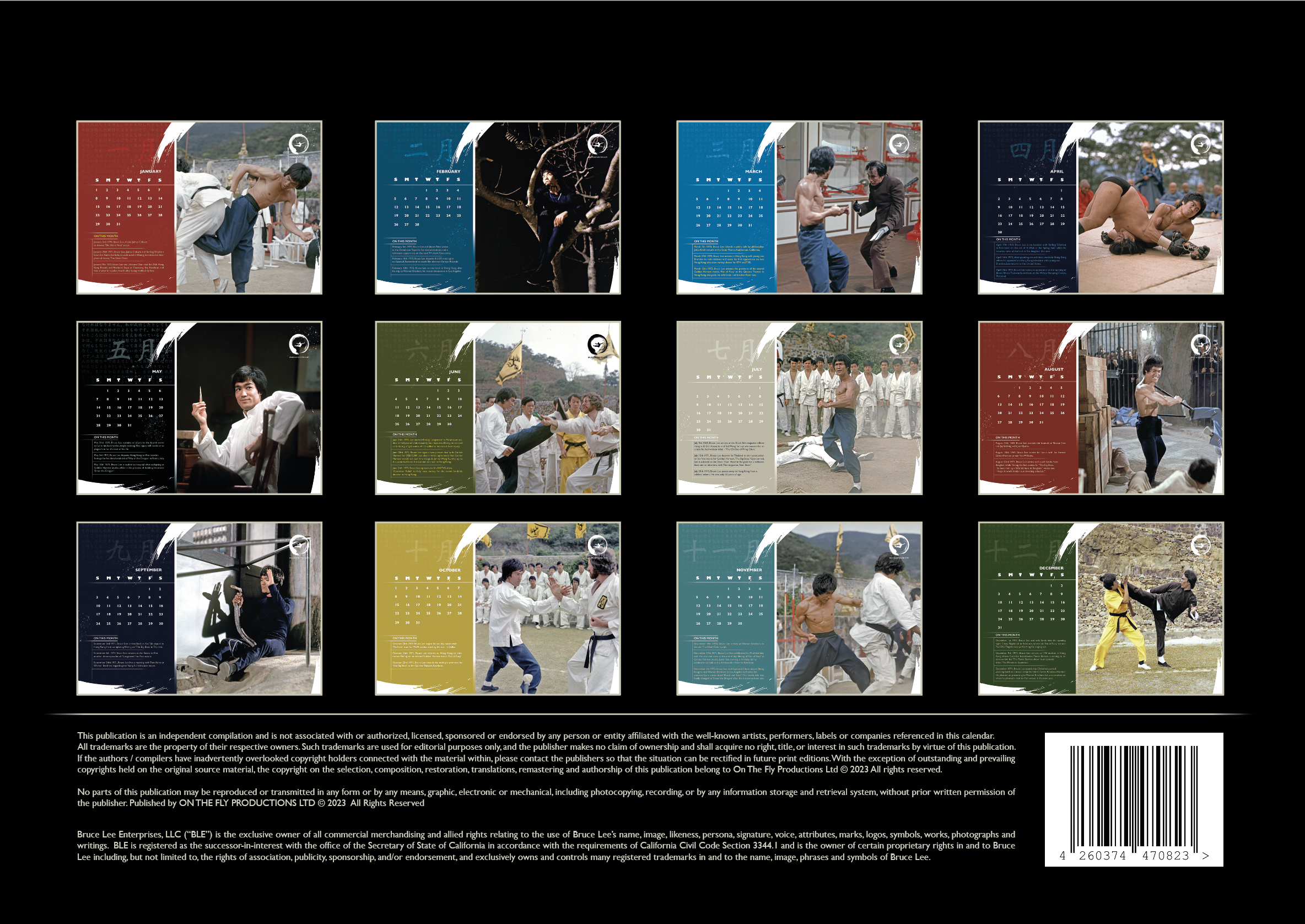 A4 BRUCE LEE FOREVER FANZINE CALENDAR 2003  ブルース・リー永遠に 雑誌 2023 カレンダー